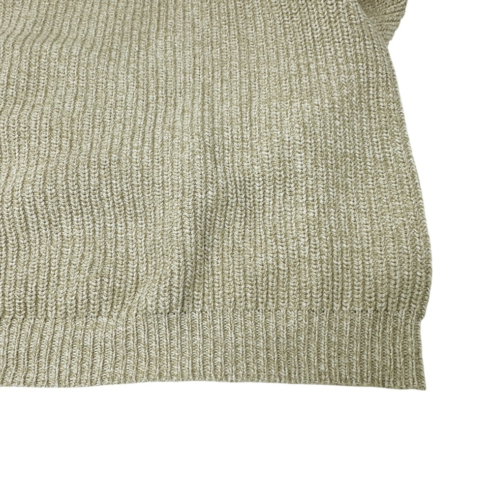 EDDIE BAUER Heritage Vintage Henley Sweater‎ Beige 100% Cotton Chunky Knit 2XL - Picture 6 of 9